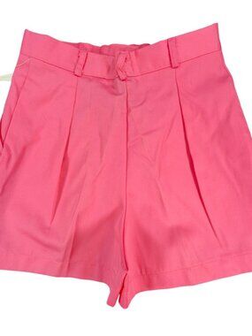 Gazelle Pleated Shorts Womens 5/6 Pink Cotton High Waist Vintage 80s USA